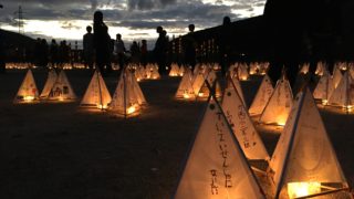 震災後６カ月。村民達の再会の灯。10/16(日)森の旅134日目、熊本県南阿蘇村。