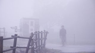 霧と林内雨。なんという森の姿。森のフィールドレコーディング1日目。福井県大野市。