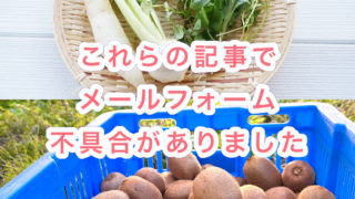 メールフォームの不具合のお詫び